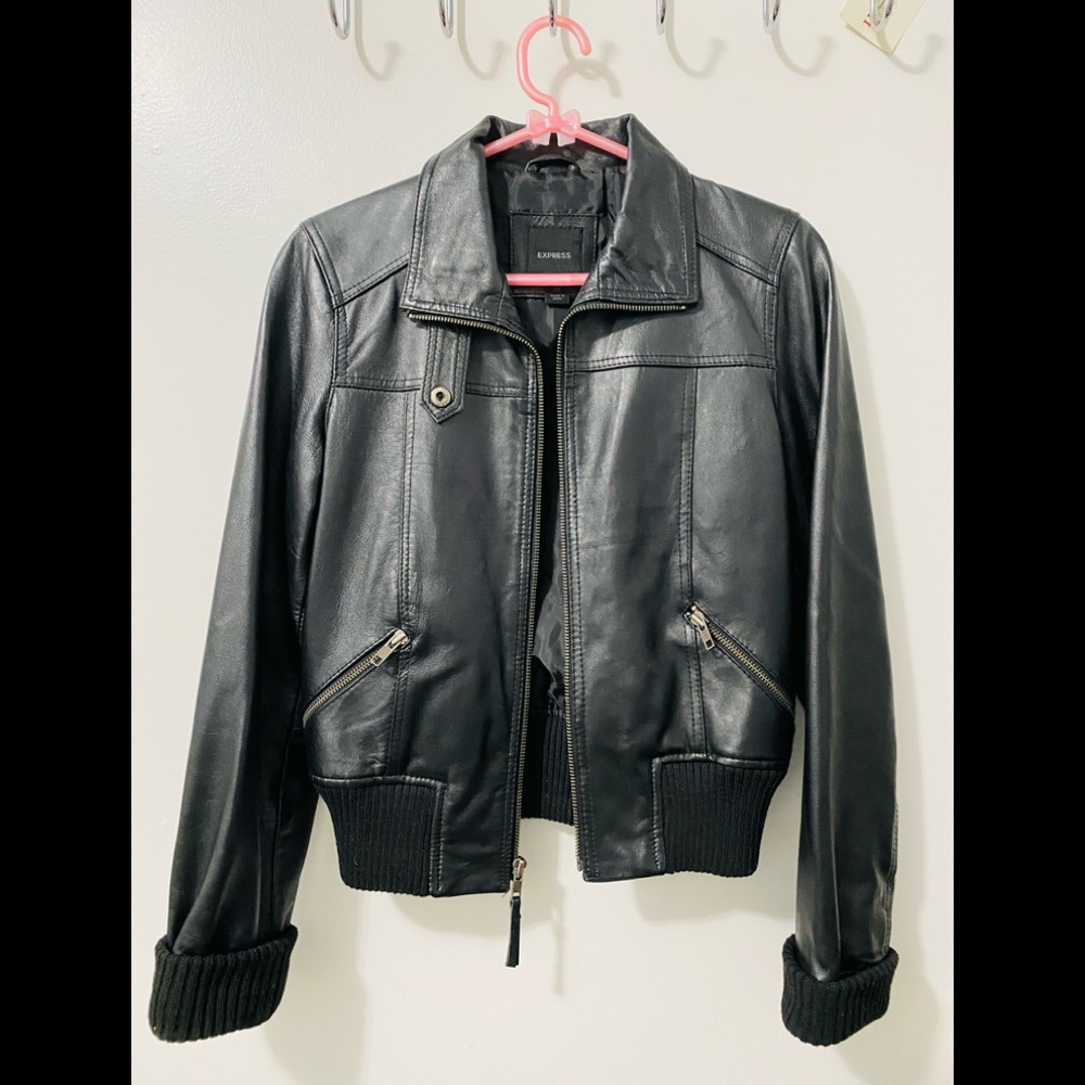 Express Faux Leather Moto Jacket